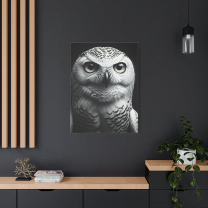 Snowy Owl Intense Gaze Wall Art & Canvas Prints