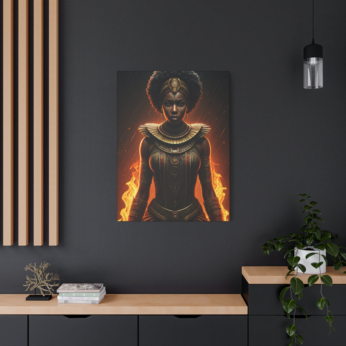 Flame Crown Warrior Queen Wall Art & Canvas Prints