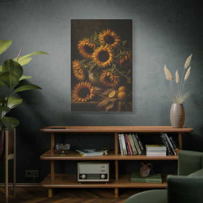 Old Master Sunflower Still Life Wall Art & Canvas Print