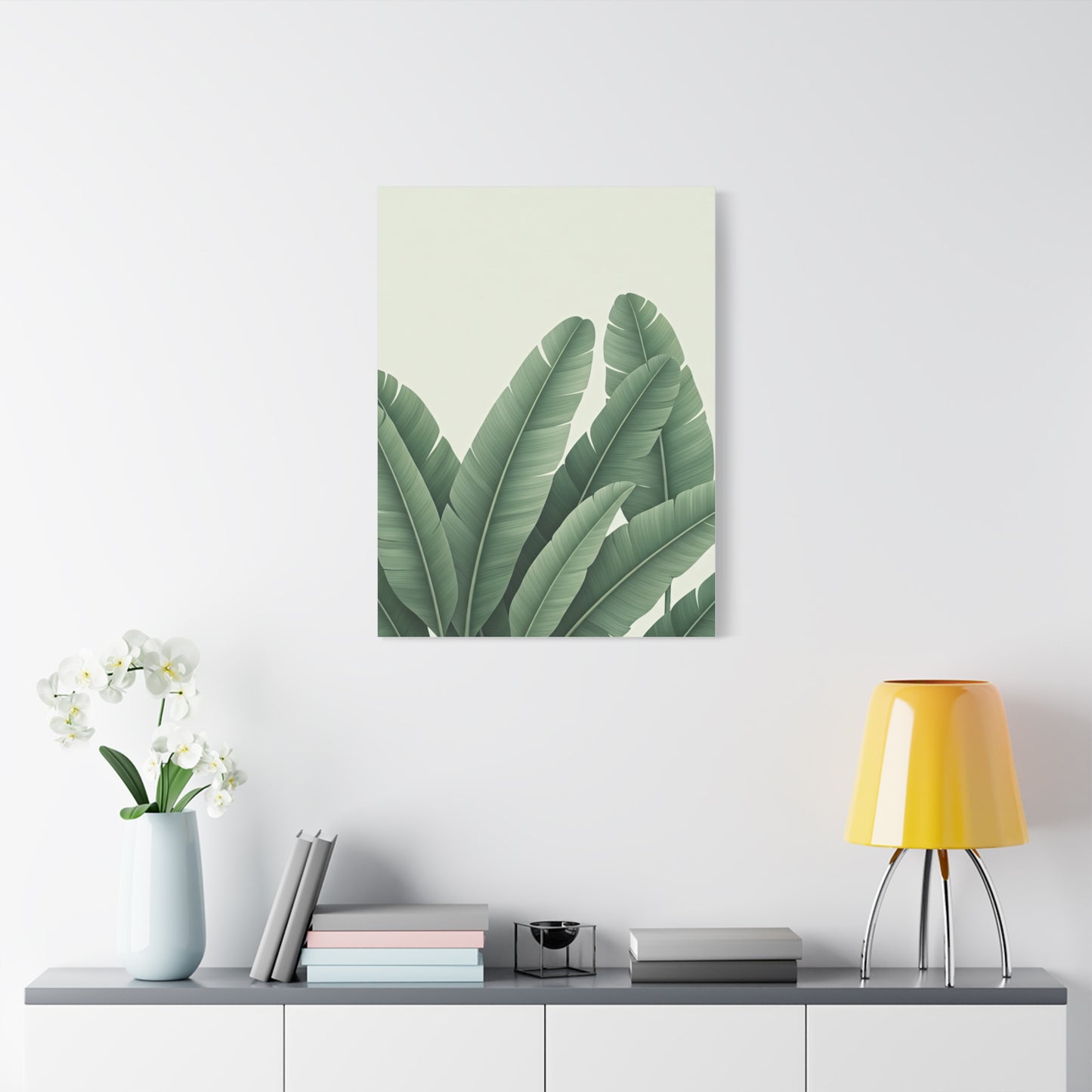 Tropical Banana Leaves Minimal Botanical Wall Art & Canvas Prints
