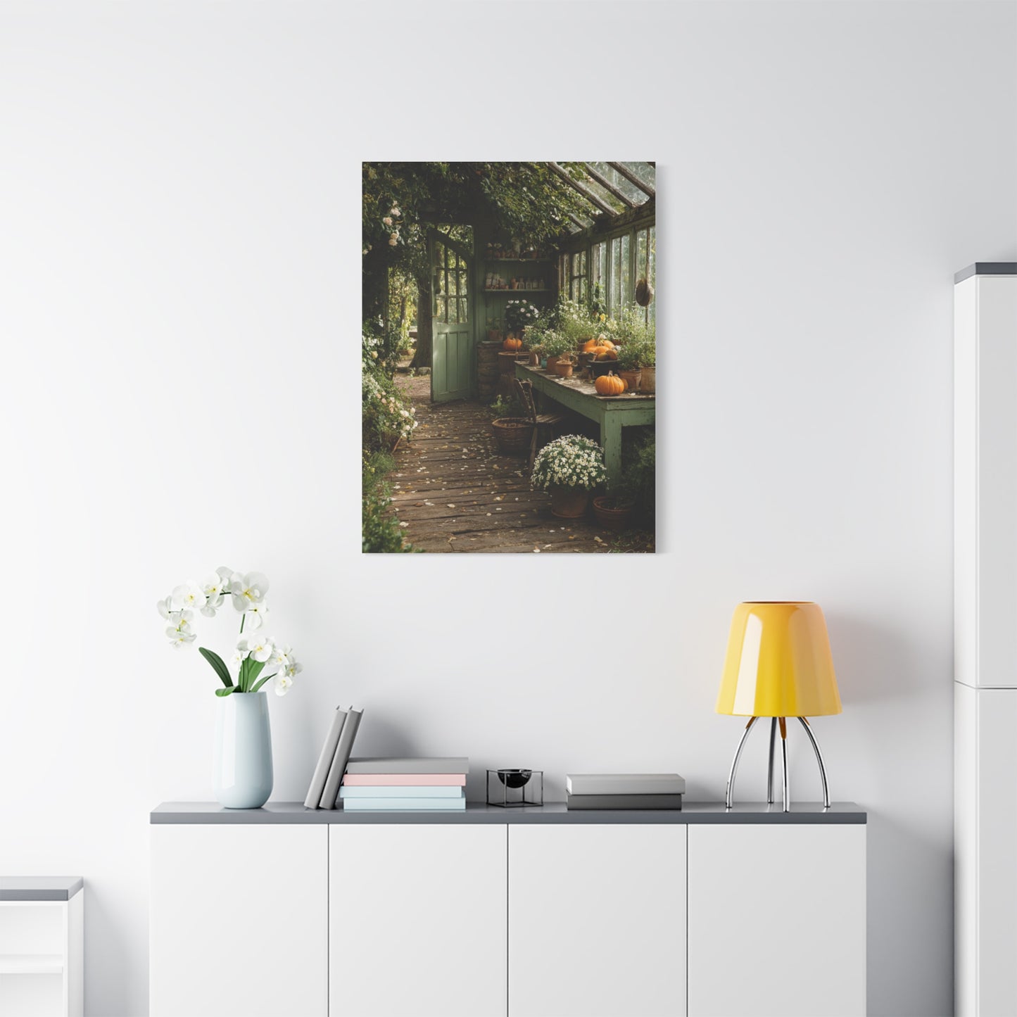 Farmhouse Greenhouse Harvest Interior Wall Art & Canvas Print