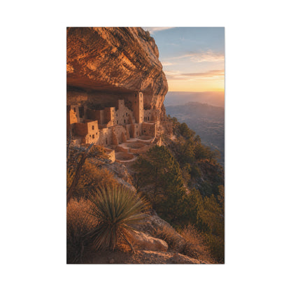 Ancient Cliff Dwelling Canyon Wall Art & Canvas Print