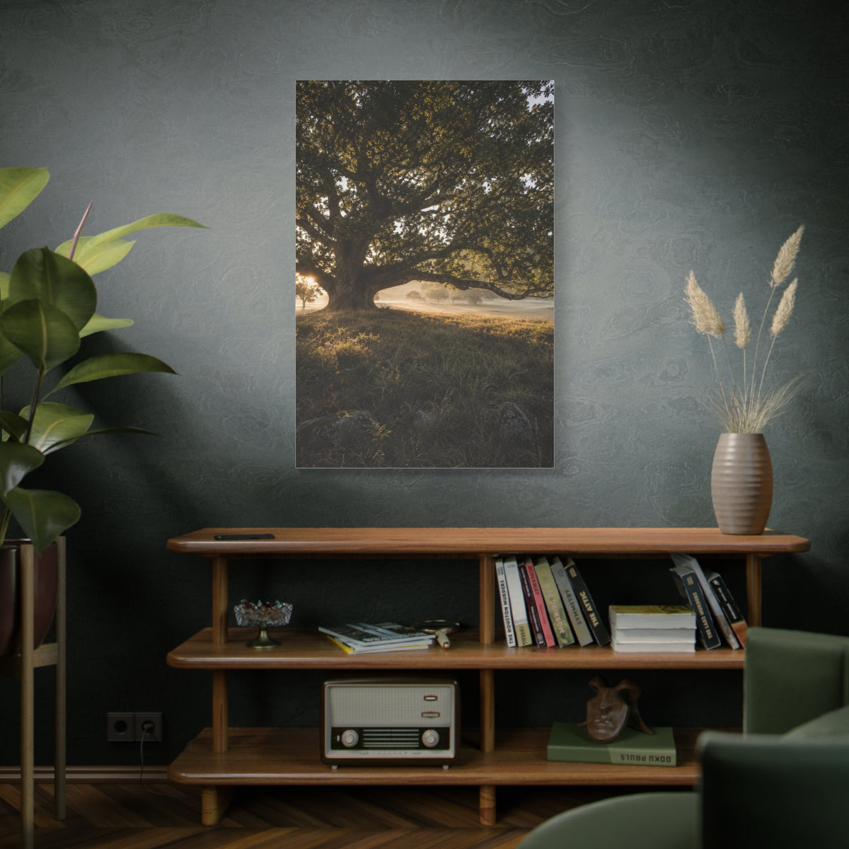 Ancient Oak Golden Dawn Landscape Trees Wall Art & Canvas Print