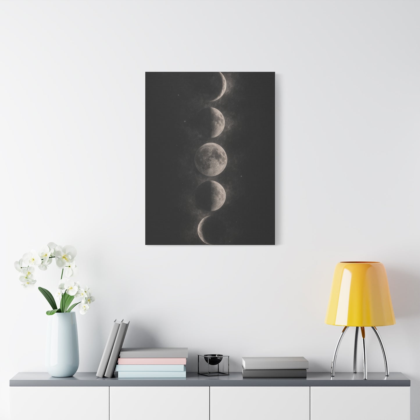 Moon Phase Minimal Celestial Wall Art & Canvas Print
