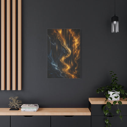 Liquid Gold Abstract Bar Atmosphere Wall Art & Canvas Print