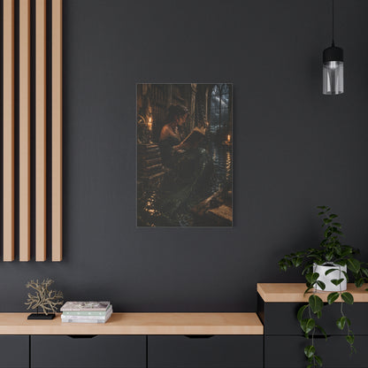 Dark Academia Mermaid Library Wall Art & Canvas Print