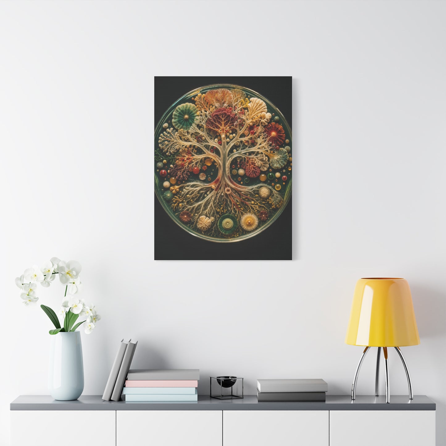 Agar Art Tree of Life Petri Study Wall Art & Canvas Print