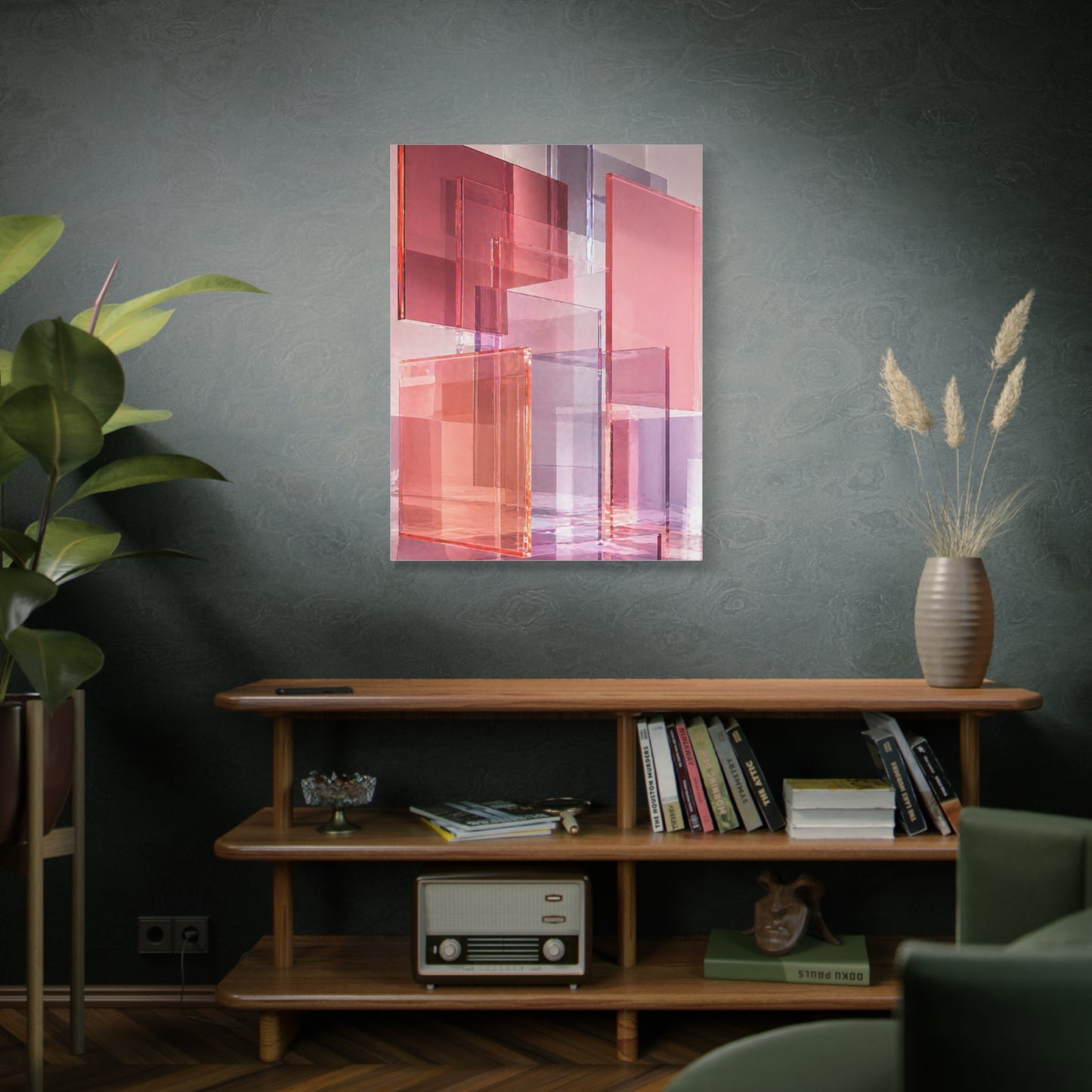 Blush Acrylic Glass Illusion Wall Art & Canvas Print