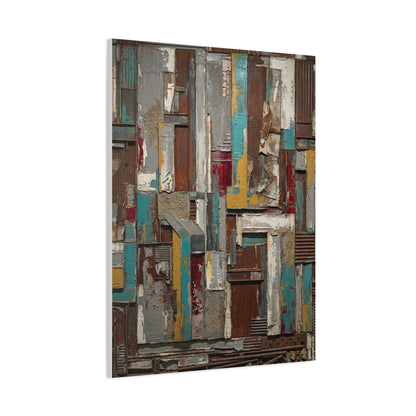 Mid-Century Modern Muted Geometric Color Block Wall Art & Canvas Print