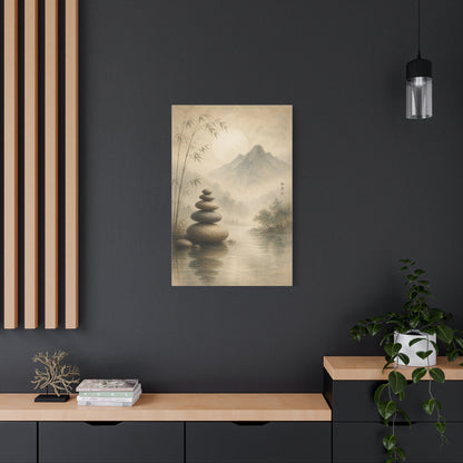 Zen Sacred Stone Landscape Wall Art & Canvas Print