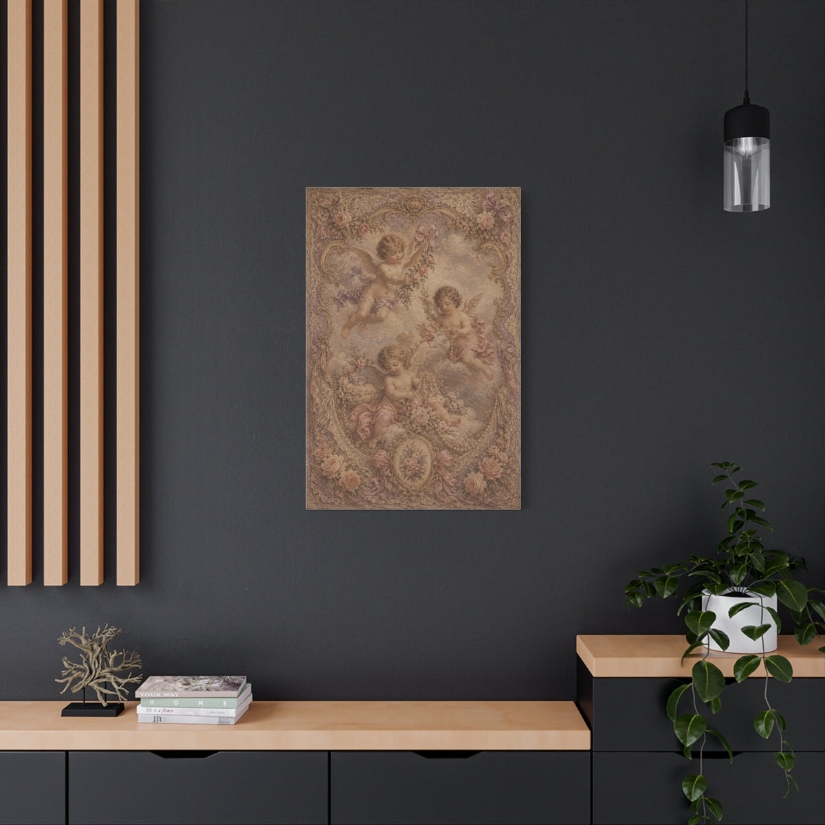 Vintage Cherub Romance Tapestry Wall Art & Canvas Print