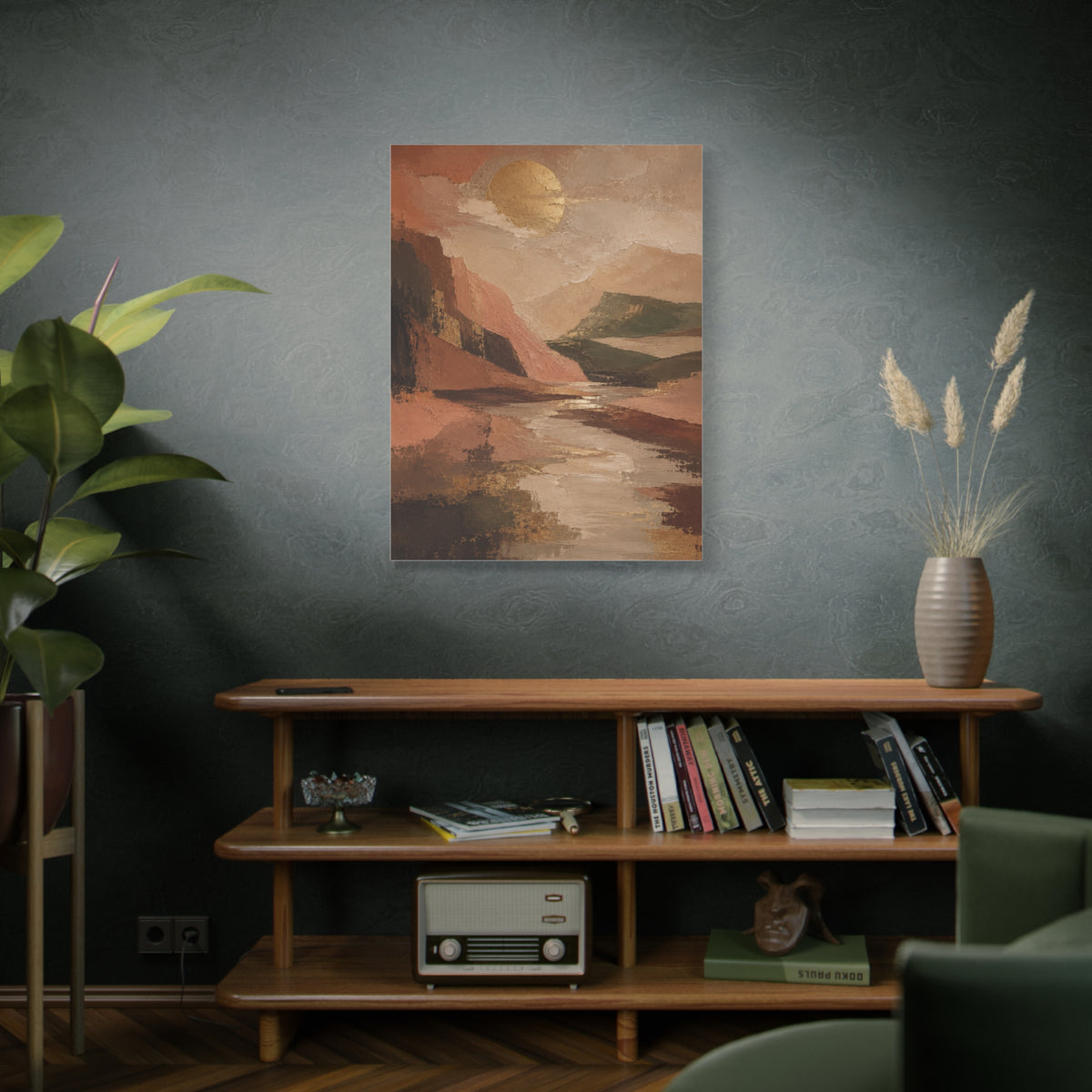 Abstract Earth Landscape Gold Horizon Wall Art & Canvas Print