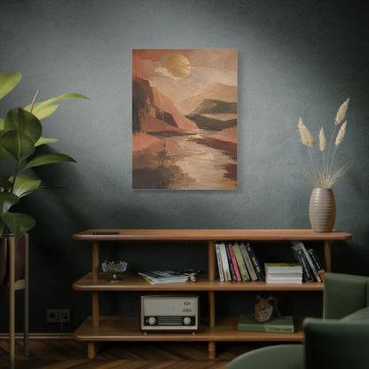 Abstract Earth Landscape Gold Horizon Wall Art & Canvas Print