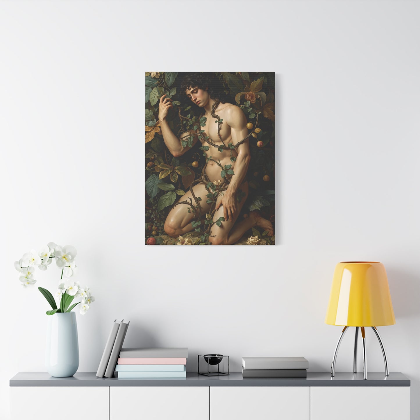 Classical Garden Male Figure Wall Art & Canvas Print