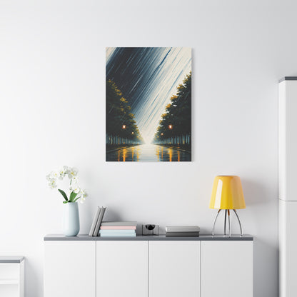 Tree-Lined Light Path Landscape Wall Art & Canvas Prints