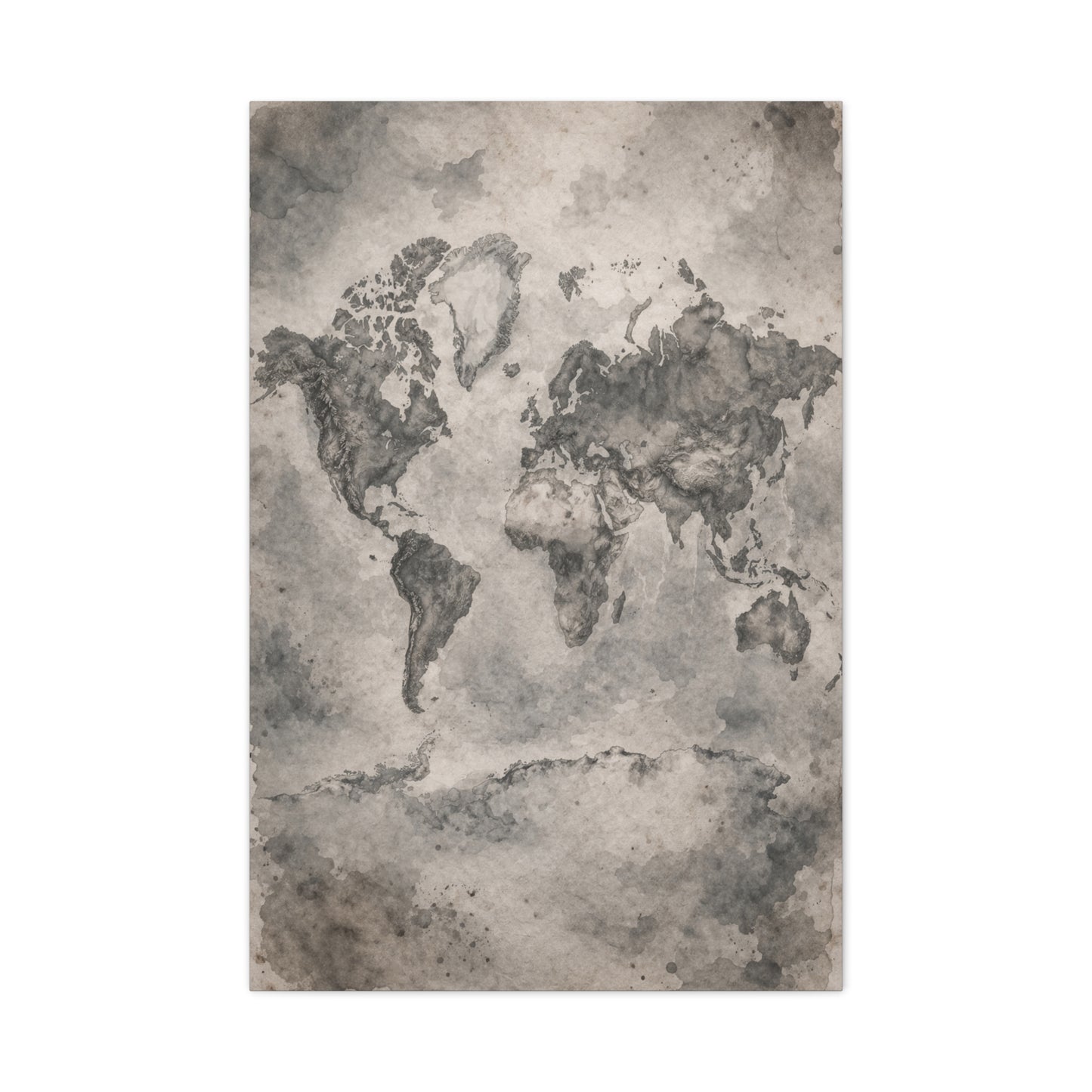 Vintage World Map Wash Wall Art & Canvas Print