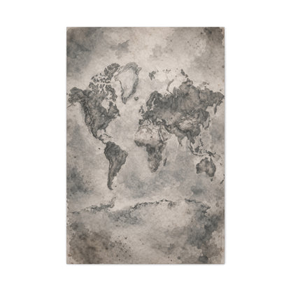 Vintage World Map Wash Wall Art & Canvas Print