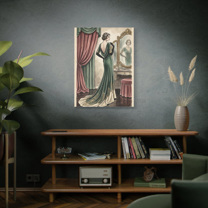 Vintage Fashion Atelier Illustration Wall Art & Canvas Print