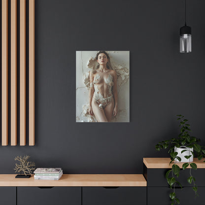 Textured Plaster Figure Composition Wall Art & Canvas Print