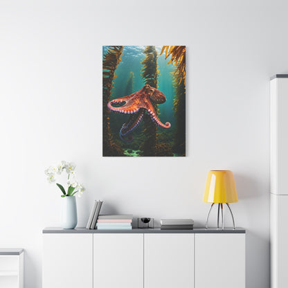 Octopus in Kelp Forest Wall Art & Canvas Prints