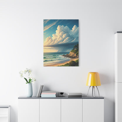 Cloudburst Over Coastal Bay Wall Art & Canvas Prints