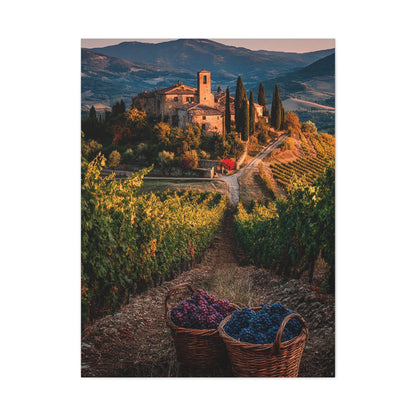 Tuscan Estate Vineyard View Wall Art & Canvas Print