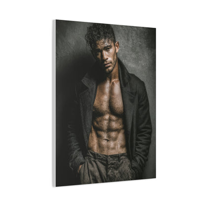 Muscular Male Editorial Portrait Wall Art & Canvas Print