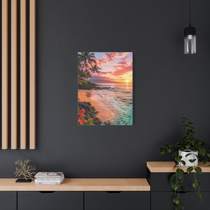 Maui Tropical Sunrise Shoreline Wall Art & Canvas Print
