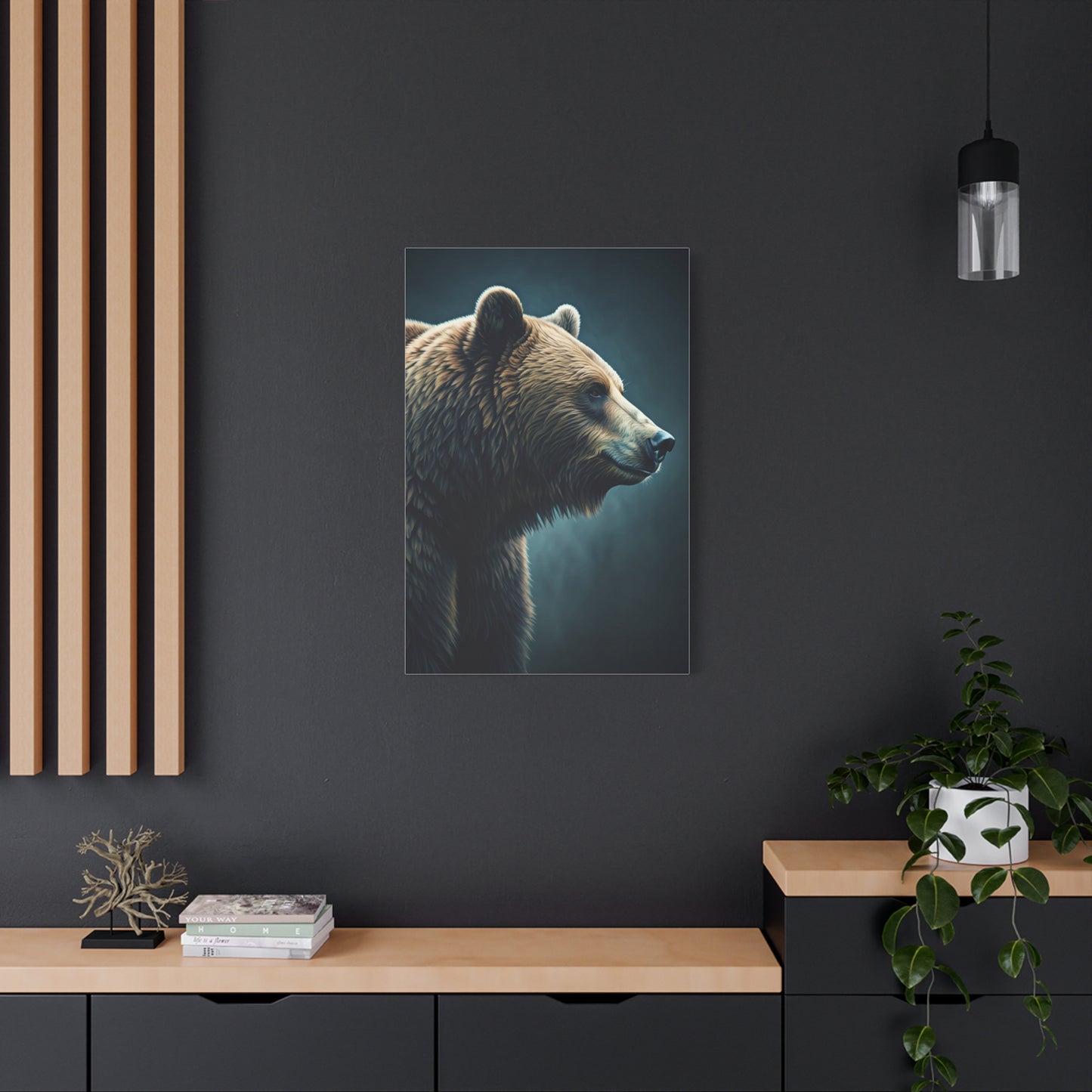 Side Profile Bear Elegance Wall Art & Canvas Prints