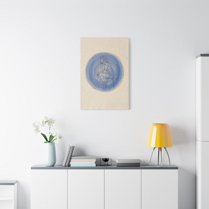 Minimal Thinker Line Art Composition Wall Art & Canvas Print