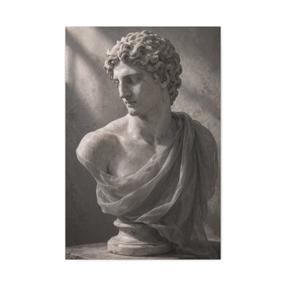 Classical Marble Bust Draped Wall Art & Canvas Print
