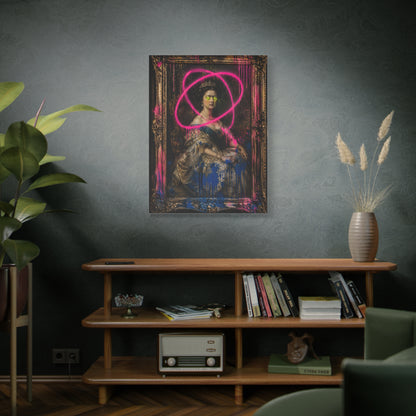 Graffiti Royal Portrait Rebellion Street Wall Art & Canvas Print