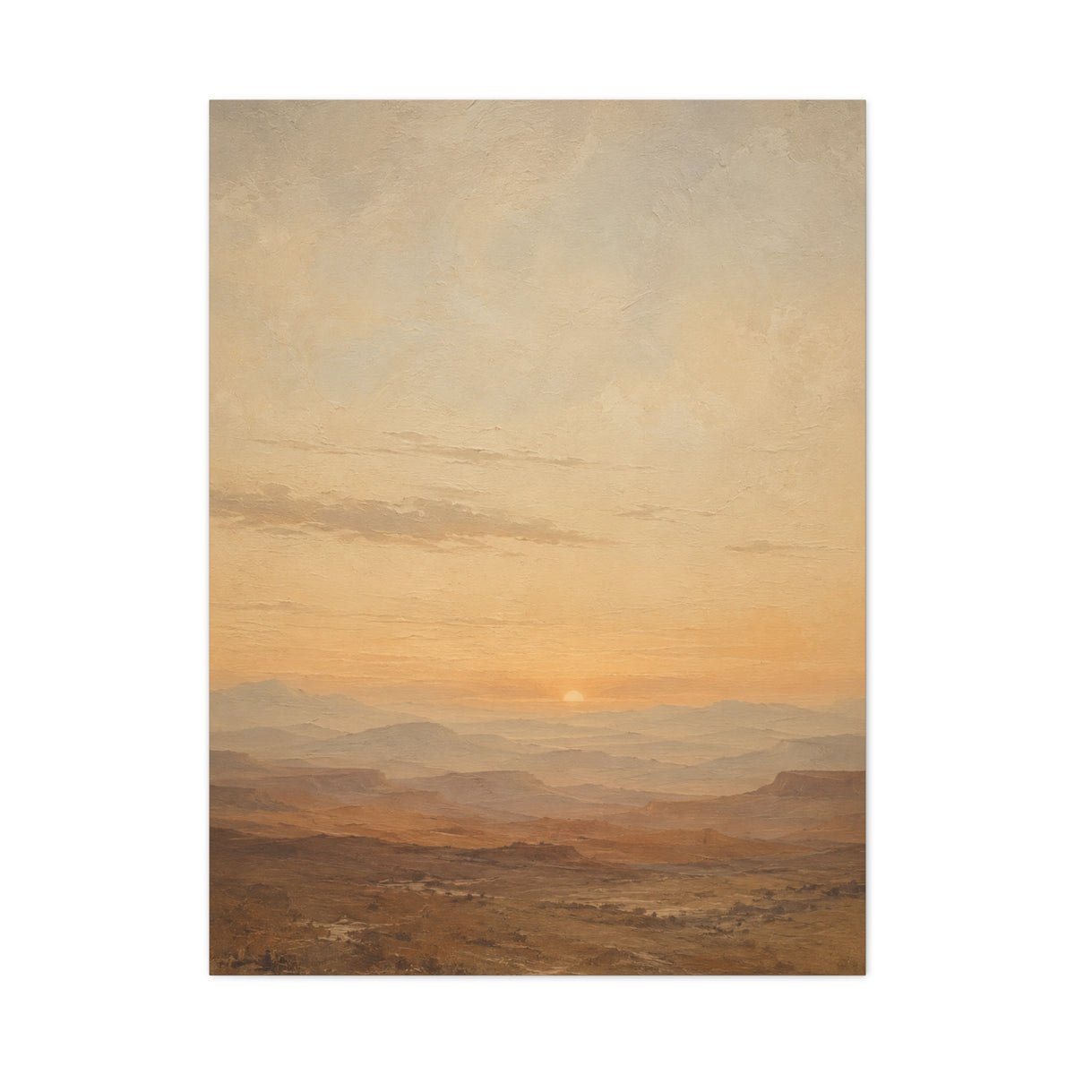Minimal Desert Horizon Sunset Panorama Wall Art & Canvas Print