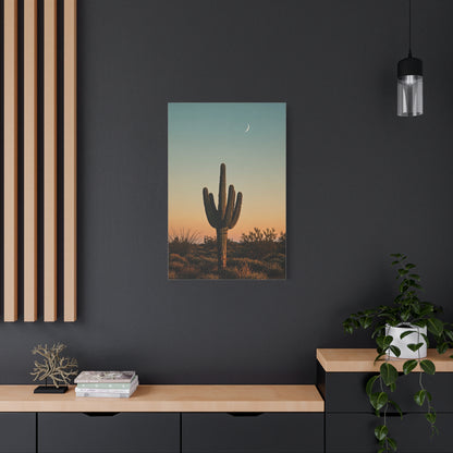 Solitary Saguaro Under Open Desert Sky Wall Art & Canvas Prints