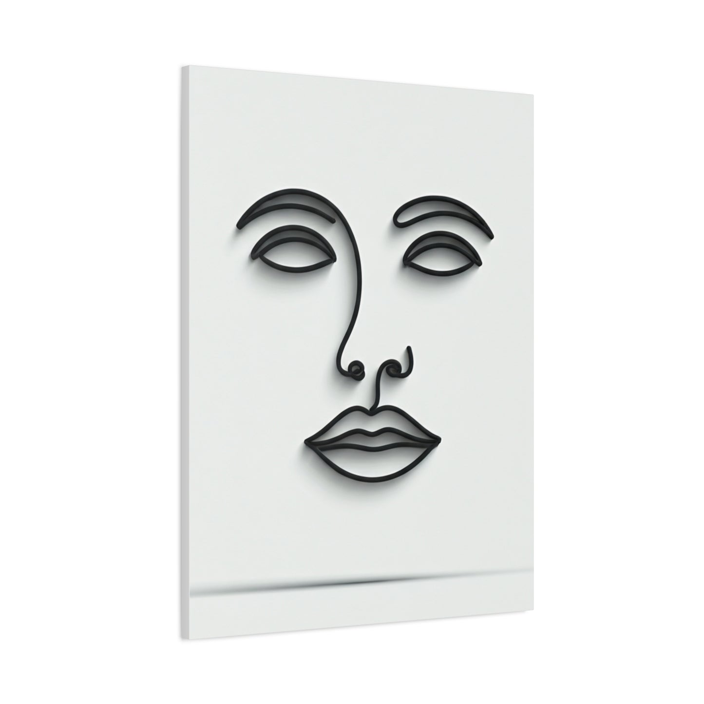 Silent Lines Minimal Face Wall Art & Canvas Print
