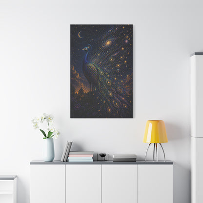 Celestial Peacock Constellation Wall Art & Canvas Print