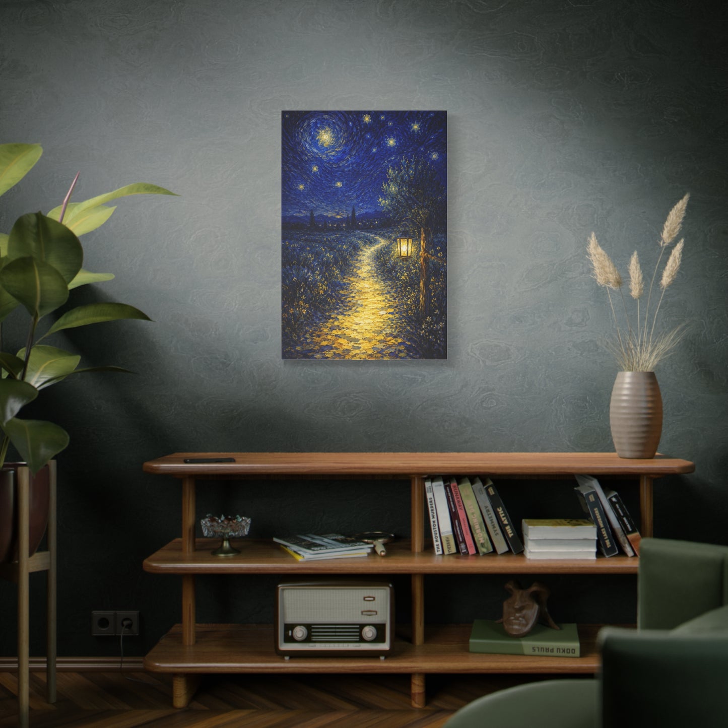 John 8:12 Lantern Path Scripture Wall Art & Canvas Print