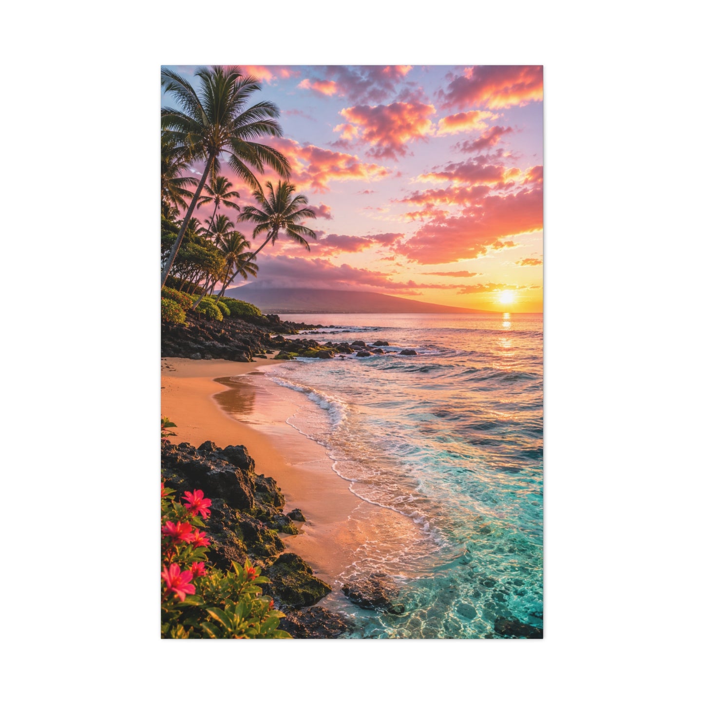 Maui Tropical Sunrise Shoreline Wall Art & Canvas Print