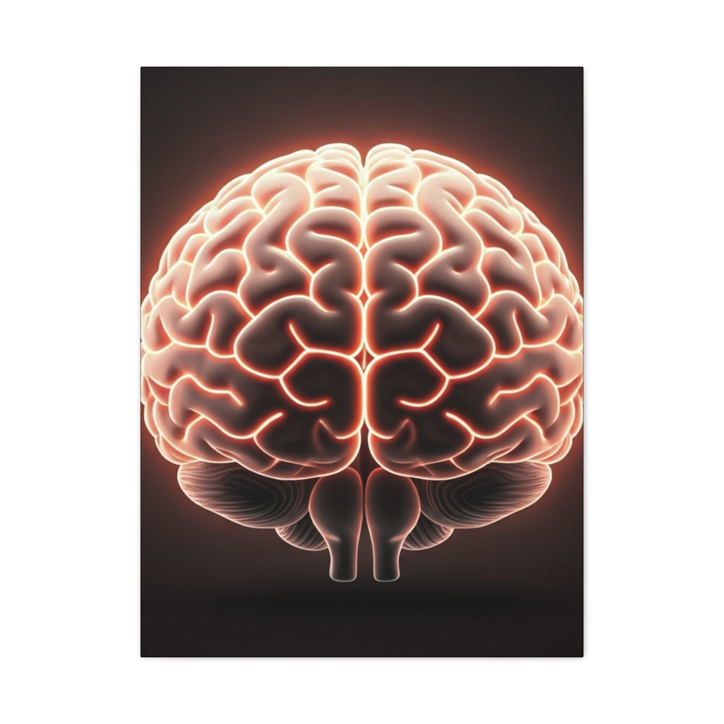 Illuminated Human Brain Wall Art & Canvas Prints