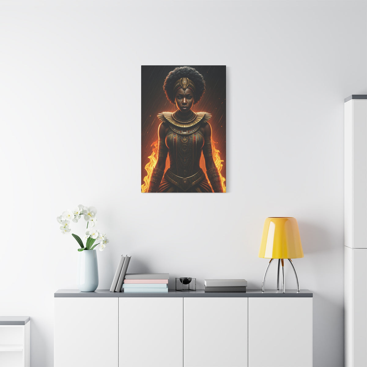 Flame Crown Warrior Queen Wall Art & Canvas Prints