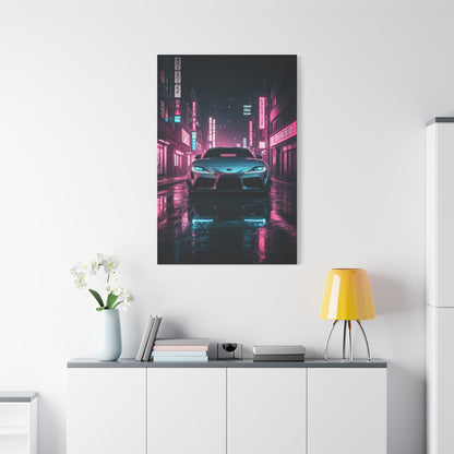 Toyota Supra Mk5 Cyberpunk Street Reflections Wall Art & Canvas Prints
