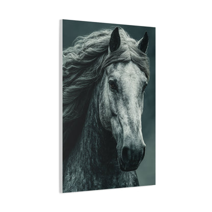 Silver Horse Portrait Wall Art & Canvas Print