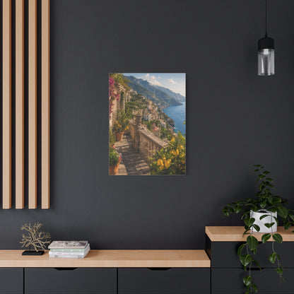 Amalfi Coast Terrace View Wall Art & Canvas Print