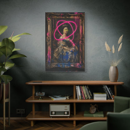 Graffiti Royal Portrait Rebellion Street Wall Art & Canvas Print