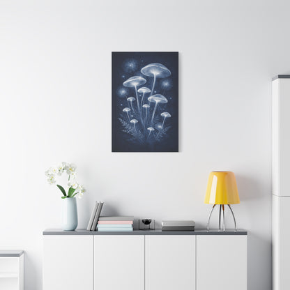 Luminous Blue Herbarium Cyanotype Wall Art & Canvas Print