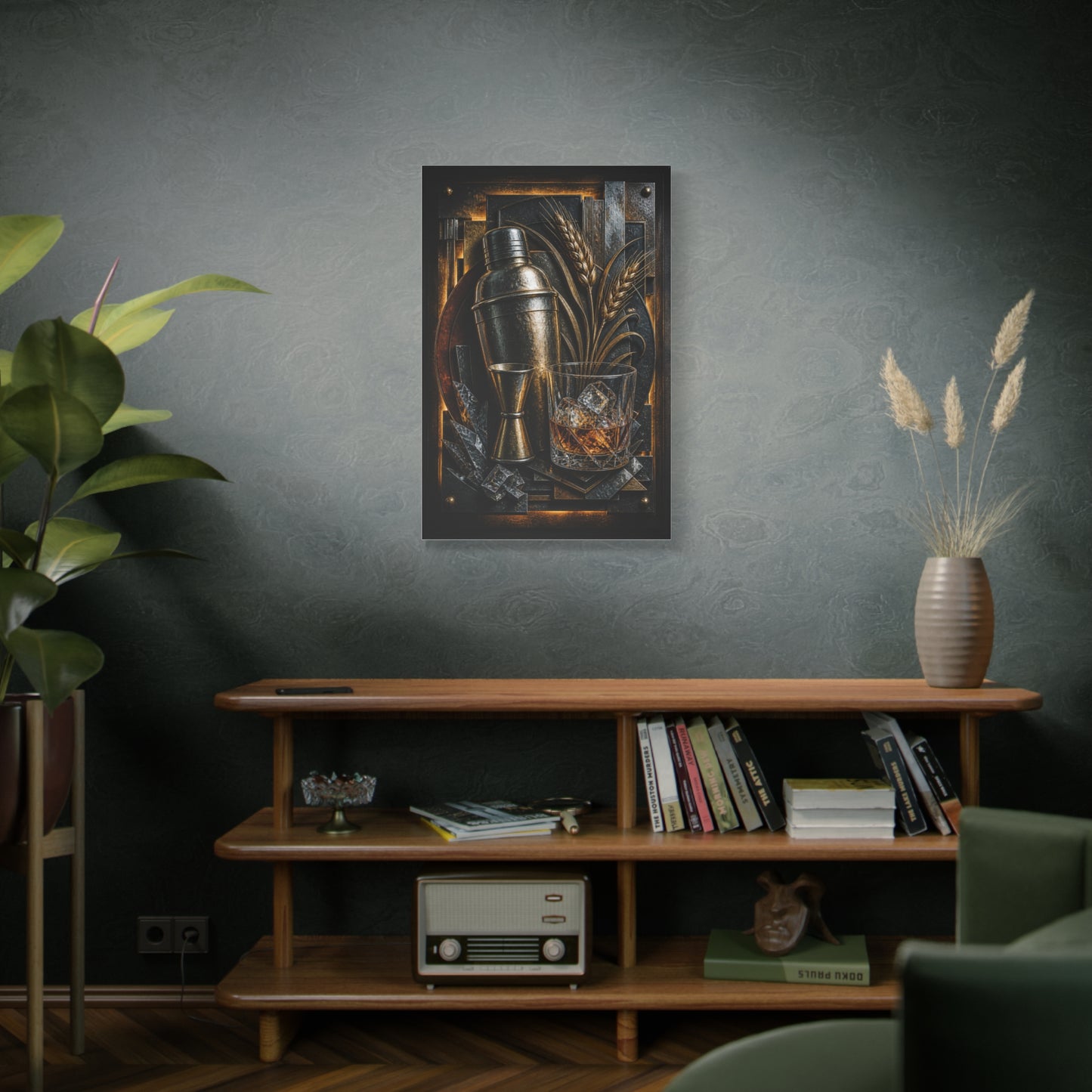 Industrial Cocktail Metal Relief Wall Art & Canvas Print