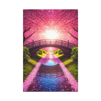 Sakura Bridge Reflection at Sunrise Wall Art & Canvas Prints