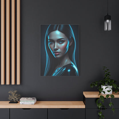 Midnight Blue Gaze Portrait Wall Art & Canvas Prints