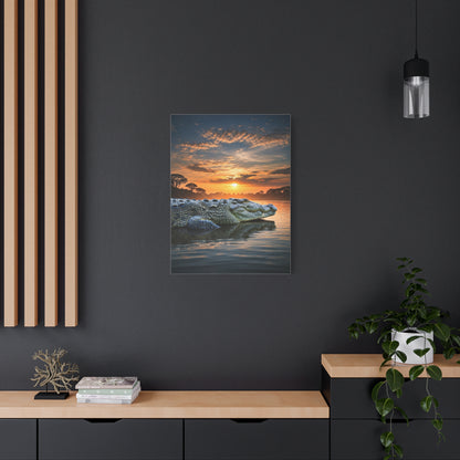 Crocodile Sunset Waterscape Wall Art & Canvas Prints