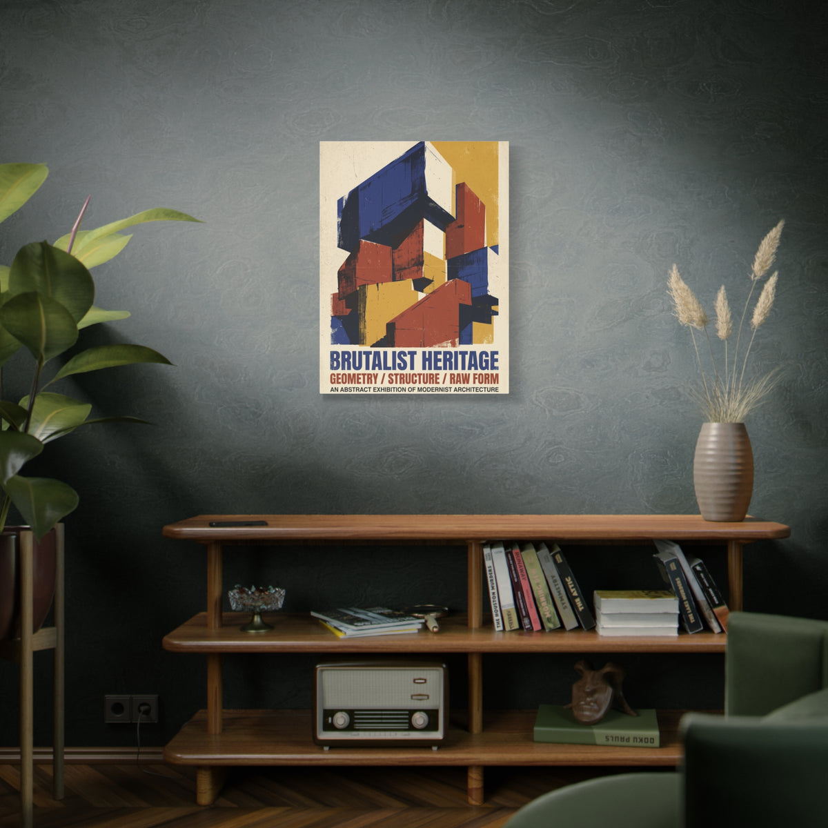 Brutalist Heritage Poster Geometry Wall Art & Canvas Print